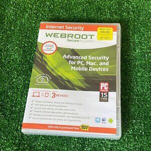 Webroot Secure Anywhere Advanced Security for PC, Mac and Mobile Devices NEW